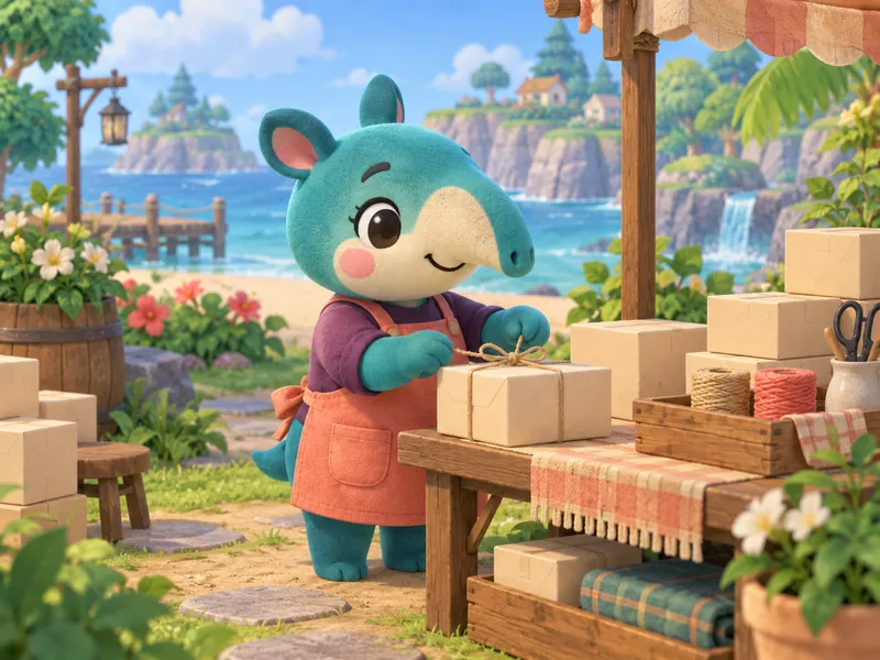 Teal Parcel, a shopkeeper OC idea