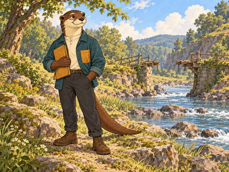 Sedge Mapbinder, River otter OC example