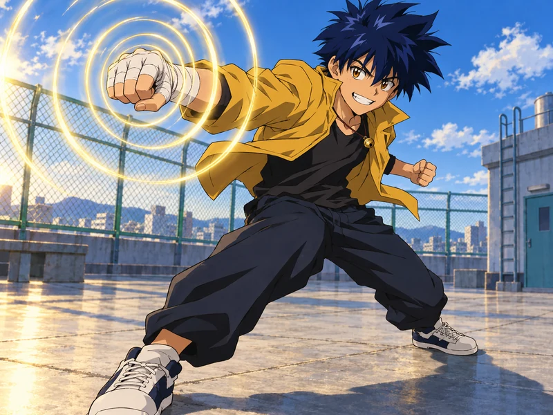 Riku Kazenari, Shonen hero OC example