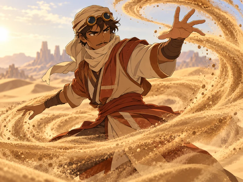 Jinhai, a sandbender OC idea