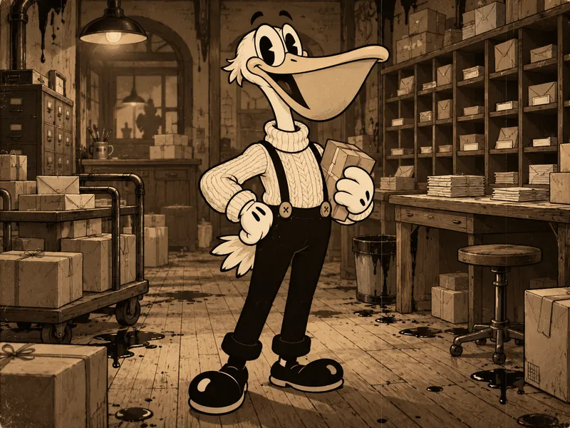 Otto Parcel, Pelican toon OC example