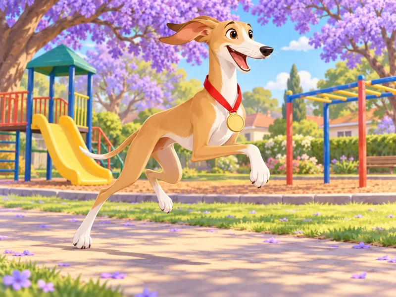 Kip Whippet, a greyhound kid OC idea