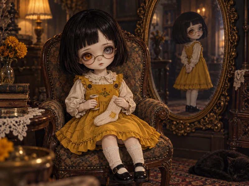 Miss Marigold, a cursed doll OC idea