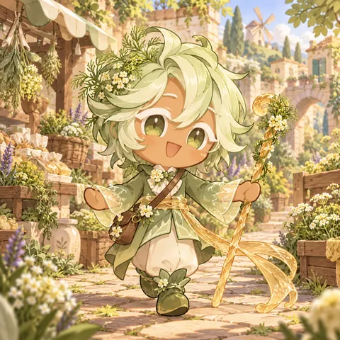 Candied Fennel Cookie, original character illustration