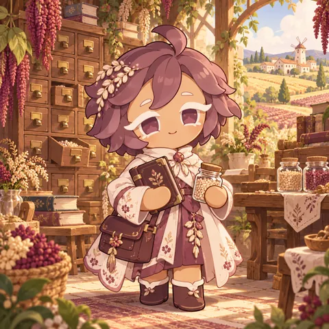 Chilled Amaranth Cookie, original character illustration