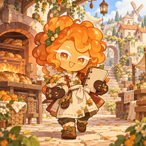 Spiced Cloudberry Cookie, original character illustration