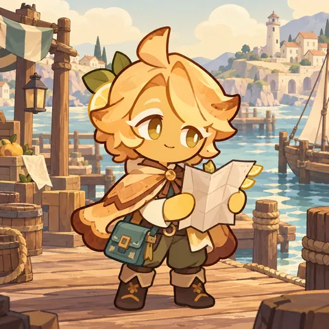 Toasted Quince Cookie, original character illustration
