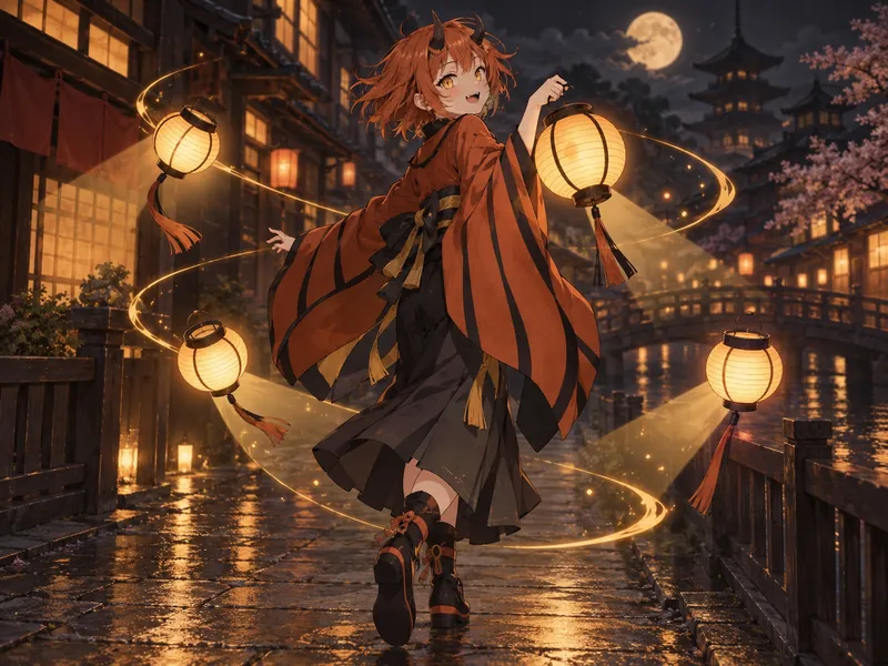 Tomoshibi, a lantern demon OC idea