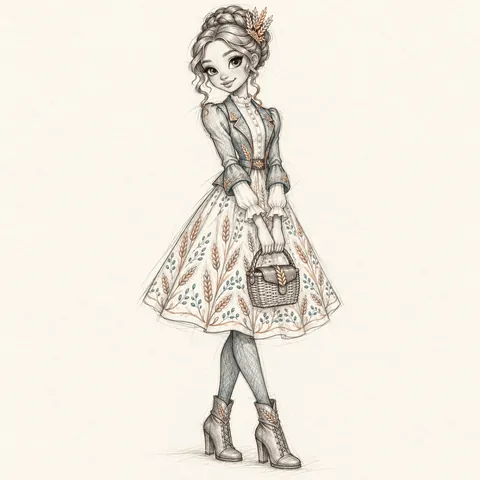 Tansy Barleyfold in Sketch style