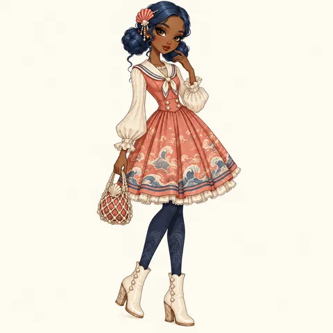 Seafaring tales: human students can wear ocean motifs example