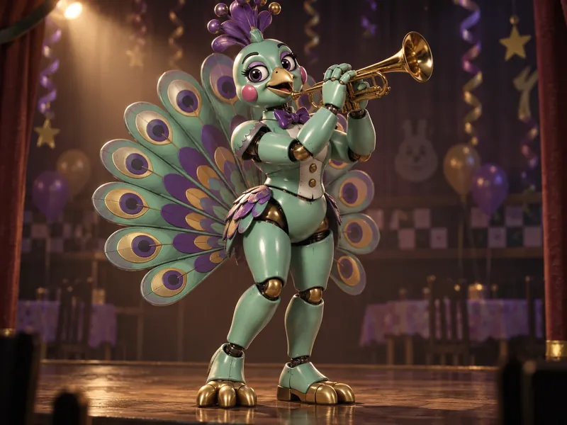 Fanfare, Toy peacock OC example
