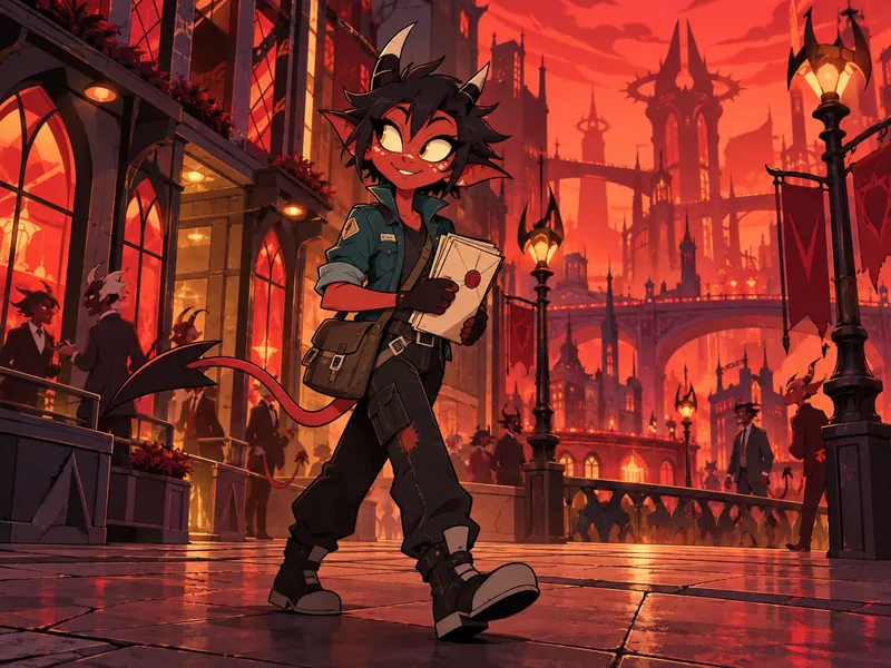 Tavi Emberwick, a imp courier OC idea