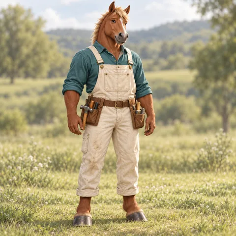 Anthro horses need their own clothing logic example