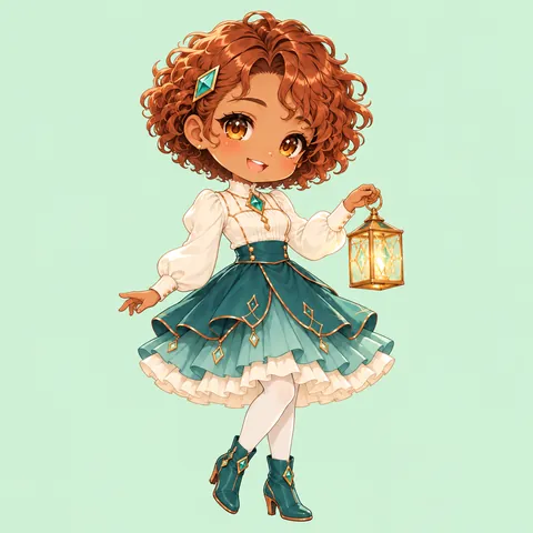 Copper Conservatory in Chibi style