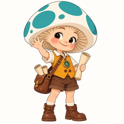 Tilly Brightcap in Anime style