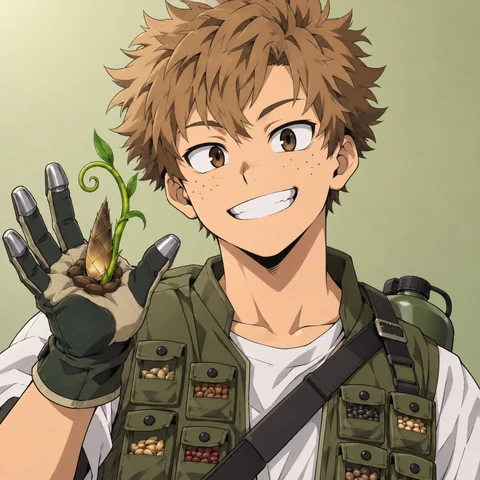 Itsuki Tsuruoka, an original My Hero Academia OC with the Seedtime quirk