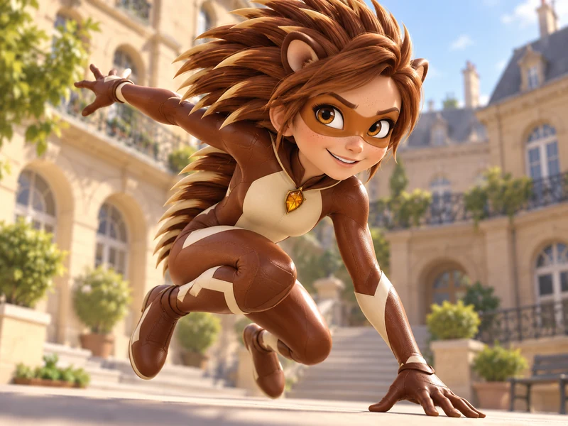 Piquant, a hedgehog hero OC idea