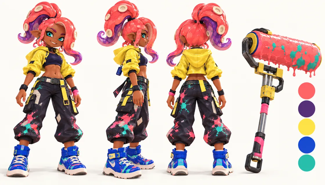 Prism Current reference sheet with front, side and back views