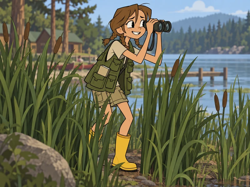 Greta, a birdwatcher OC idea